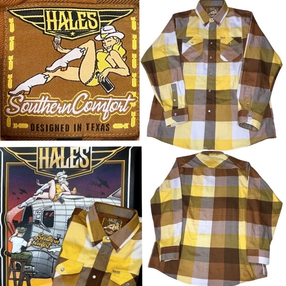 Hales Speed Shop Southern Comfort flannel XLT XL Tall new in bag - Picture 2 of 4